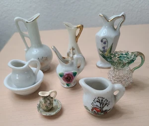Vintage Miniatur Vasen/Krüge für Puppenhäuser oder Sammlungen 8 Stück - Bild 1 von 16