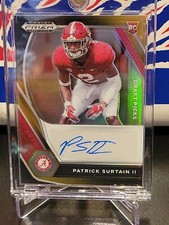 Patrick Surtain II 2021 Panini Prizm Draft Picks DP-PSU Black Gold 1/5 BAMA AUTO