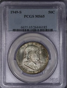 1949-S Franklin Half Dollar 50c PCGS MS65 - Picture 1 of 2