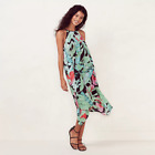 LAUREN CONRAD Halter Slip Dress tropical leaves sizes XS S M L XL NEW