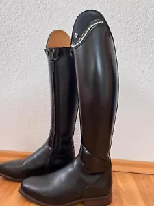 DeNiro Bellini Reitstiefel 38,5 Schwarz Brushed Lack Glitzer - Bild 1 von 6
