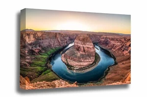 Horseshoe Bend Canvas Wall Art - Colorado River at Sunset in Arizona - Picture 1 of 5