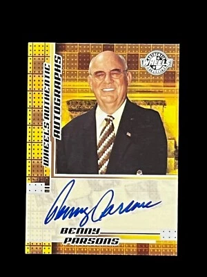 Benny Parsons 2004 WHEELS AUTHENTICS PACK PULLED NASCAR HOFer signed card - Image 1 of 2