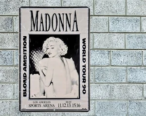 Madonna Blond Ambition Sign Aluminum Metal 8"x12" Garage Man Cave Classic Rock - Picture 1 of 1