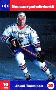 1995-96 Finnish TuTo Turku Phone Cards #10 Jouni Tuominen
