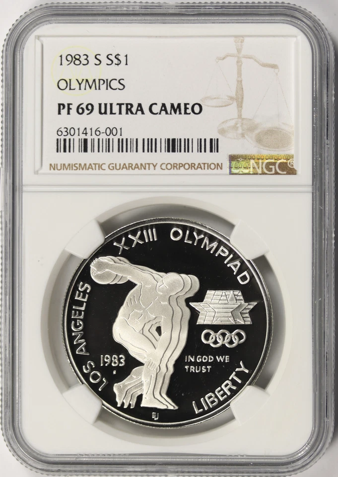 1983-S Olympics $1 Commemorative Dollar NGC PF69UCAM - Image 1 of 2
