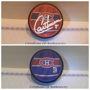 Guy Carbonneau Autographed Signed Montreal Canadiens Puck COA Reverse Retro Puck - Picture 1 of 3
