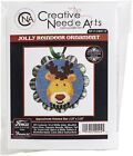 Colonial Needle Counted Cross Stitch Kit 2.25&quot;X2.25&quot;-Jolly Reindeer Tart Tin (18