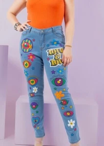 jeans, love, trendy, skinny jeans, blue, junior,new - Picture 1 of 2