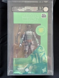 2020 Hasbro Star Wars Black Series 6" Carbonized Boba Fett Grade 8.5 AFA Uncirc. - Picture 1 of 3