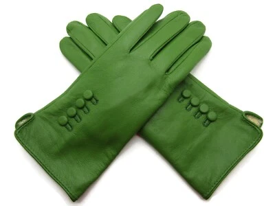 Guantes de cuero real súper suaves genuinos de calidad premium para mujer diferentes colores Foto 1 de 4