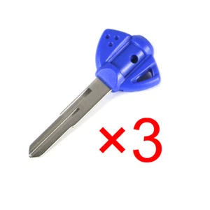 3PCS Blue Motorcycle Uncut Blank Key For Suzuki GSX GSX-R600/750/1000 SV650 - Picture 1 of 1