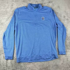 Johnnie O Long Sleeve Men's XL Blue Kansas University 1/4 Zip - Picture 1 of 8
