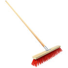 Sweeping Broom Brush Traditional with Wooden Stiff Nylon Bristle + 150cm Handle