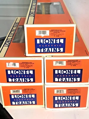 Lionel Chesapeake & Ohio 15” Aluminum 5-Car Passenger  O- Ga 6-19145,46,48,49,50 - Image 1 of 4