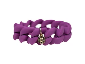Marc By Marc Jacobs Plum Turnlock Rubber Stretch Bracelet - Picture 1 of 1