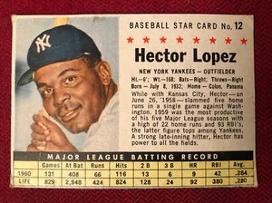 1961 Post Baseball #12 Hector Lopez, New York Yankees - Bild 1 von 2
