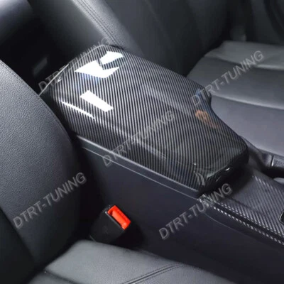 Cubierta de tapa de reposabrazos central de fibra de carbono para BMW Serie 3 F30 F31 GT 2013-2019 Foto 1 de 4