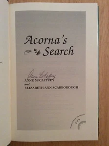 SIGNED by Anne McCaffrey - Acorna's Search Vol. 5 HC 1st/1st + Pic Unicorn Girl - Picture 1 of 11
