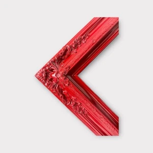 12 x 18 In Stock-Traditional compo XL ornate corners wood frame, High Gloss RED. - Picture 1 of 11