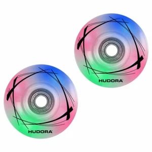 Hudora 2 LED Ersatzrollen 58mm x 33mm für Inline Skates Ersatz Rollen Räder neu - Bild 1 von 1