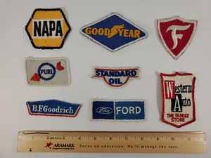 Gasoline Oil Automobile Tire NAPA Racing Advertising Uniform Patch Lot of 8 VTG - Picture 1 of 10