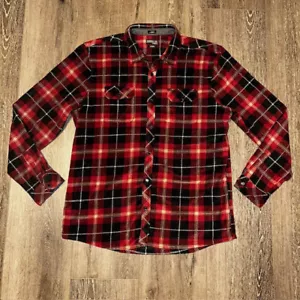 O'Neill Plaid Flannel Fleece Shirt Snap Closure Superfleece Classic Fit XLarge - Picture 1 of 5