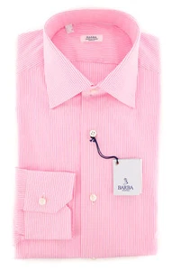 Barba Napoli Pink Striped Shirt - Slim - (61901U10) - Picture 1 of 4