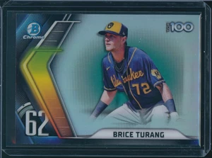 2022 Bowman Chrome Top 100 Brice Turang Milwaukee Brewers AA-3091 - Picture 1 of 2