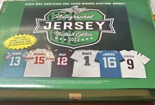 Leaf 2023 Autographed Football Jersey Edition Hobby Box 1 Auto Jersey / Box