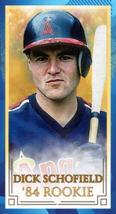 1984 Dick Schofield RC Rookie Original ACEO Tobacco Art Card Los Angeles Angels - Picture 1 of 2
