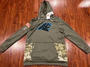 Sudadera con capucha térmica grande L Nike Carolina Panthers Salute To Service para hombre - Imagen 1 de 12
