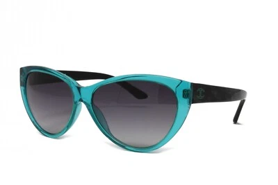 Just Cavalli Cat Eye Women's Sunglasses JC490S 93W Turquoise Black 60mm NEW - Image 1 of 3