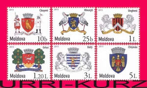 Moldawien 2015 Heraldik Wappen Embleme von Städten Städte endgültig 6v postfrisch - Bild 1 von 1