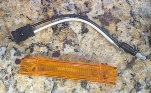 TRUCK LITE 35001Y 2 LED AMBER CLEARANCE LIGHT 4" WITH WIRES (2 pk) TL35 - Picture 1 of 3