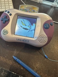 LeapFrog Leapster 2 Pink Purple Game System Works W SpongeBob Saves The Day Game - Picture 1 of 4