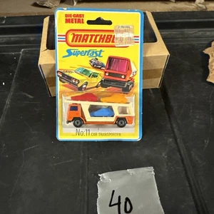 Rara scatola fiammiferi trasporto auto 1975 n.11 Lesney Superfast 1/64  - Foto 1 di 15
