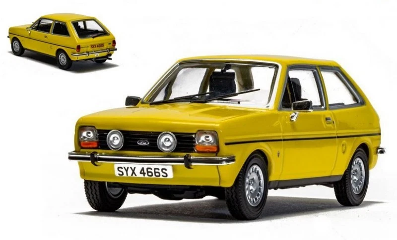 Ford Fiesta Mk1 1.1 Ghia Signal Yellow 1:43 VANGUARDS VA12513 - Immagine 1 di 1