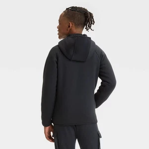 Boys' High Pile Fleece Full Zip Hooded Sweatshirt - All In Motion - Picture 1 of 6