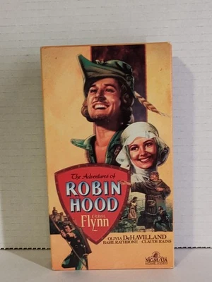 The Adventures of Robin Hood VHS Tape VCR 1989 from 1938 Movie Action FREE SHIP - Image 1 of 4