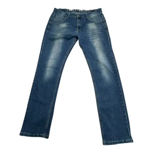 RAW X Jeans Herren 34x30 Standard Wash Blau Denim Straight Leg Hose - Bild 1 von 10