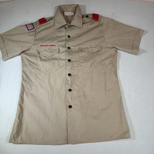 Vintage Boy Scouts of America Youth XL Uniform Shirt USA Made Blanko No Patches - Bild 1 von 6