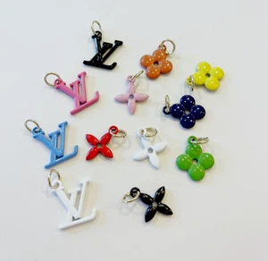 Designer L V Colorful Monogram Charms | Bundle set of 12 - Picture 1 of 1