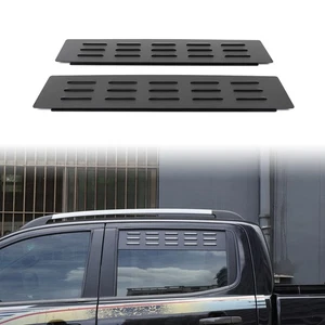 Aluminum Alloy Black Rear Ventilation Shutters Windows For Ford Ranger 2015-2022 - Picture 1 of 20