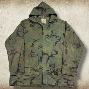 Vintage Hudson Bay Herters Field Jacket Mens L Green Camouflage Scovill 50s 60s - Picture 1 of 12