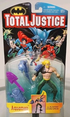 Boneco de ação Kenner DC Comics Total Justice AQUAMAN 5 1/2" vintage 1996 novo - Imagem 1 de 4