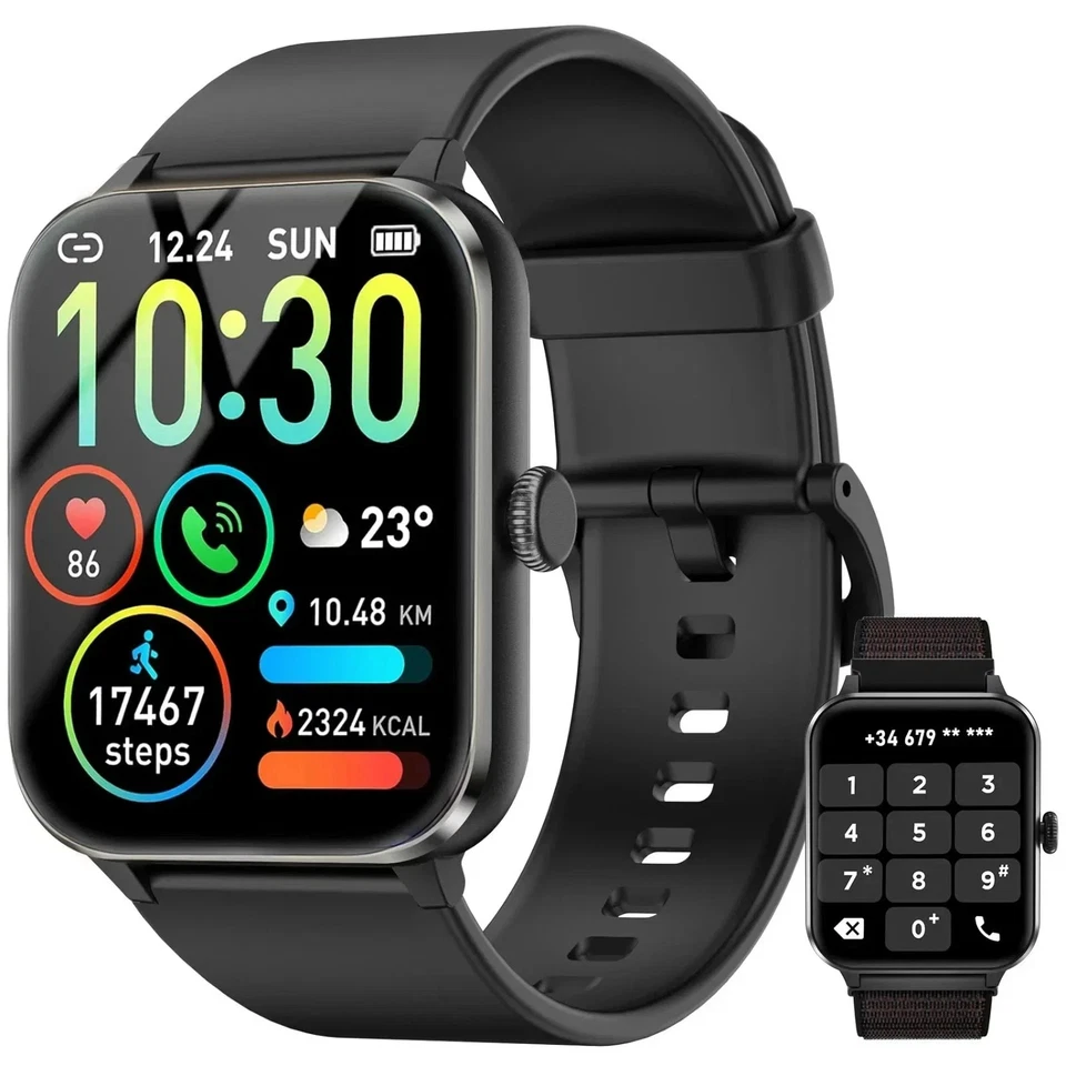 Smart Watch Men Women Fitness Tracker Blood Pressure Heart Rate Sport Watches UK - Image 1 of 4