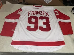 Johan Franzen Detroit Red Wings Reebok Jersey Sewn Mens Xl White Euc Nhl Vintage - Picture 1 of 11