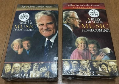 Bill & Gloria Gaither A Billy Graham Music Homecoming Volume 1 & 2 VHS Lot CCM - Image 1 of 4