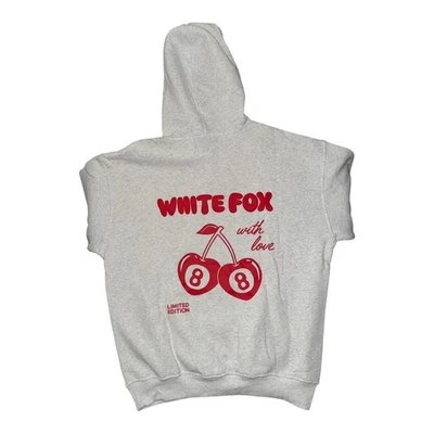 White Fox Boutique With Love In The Moment Oversized Hoodie Grey Marle M/L NWT - Image 1 of 4